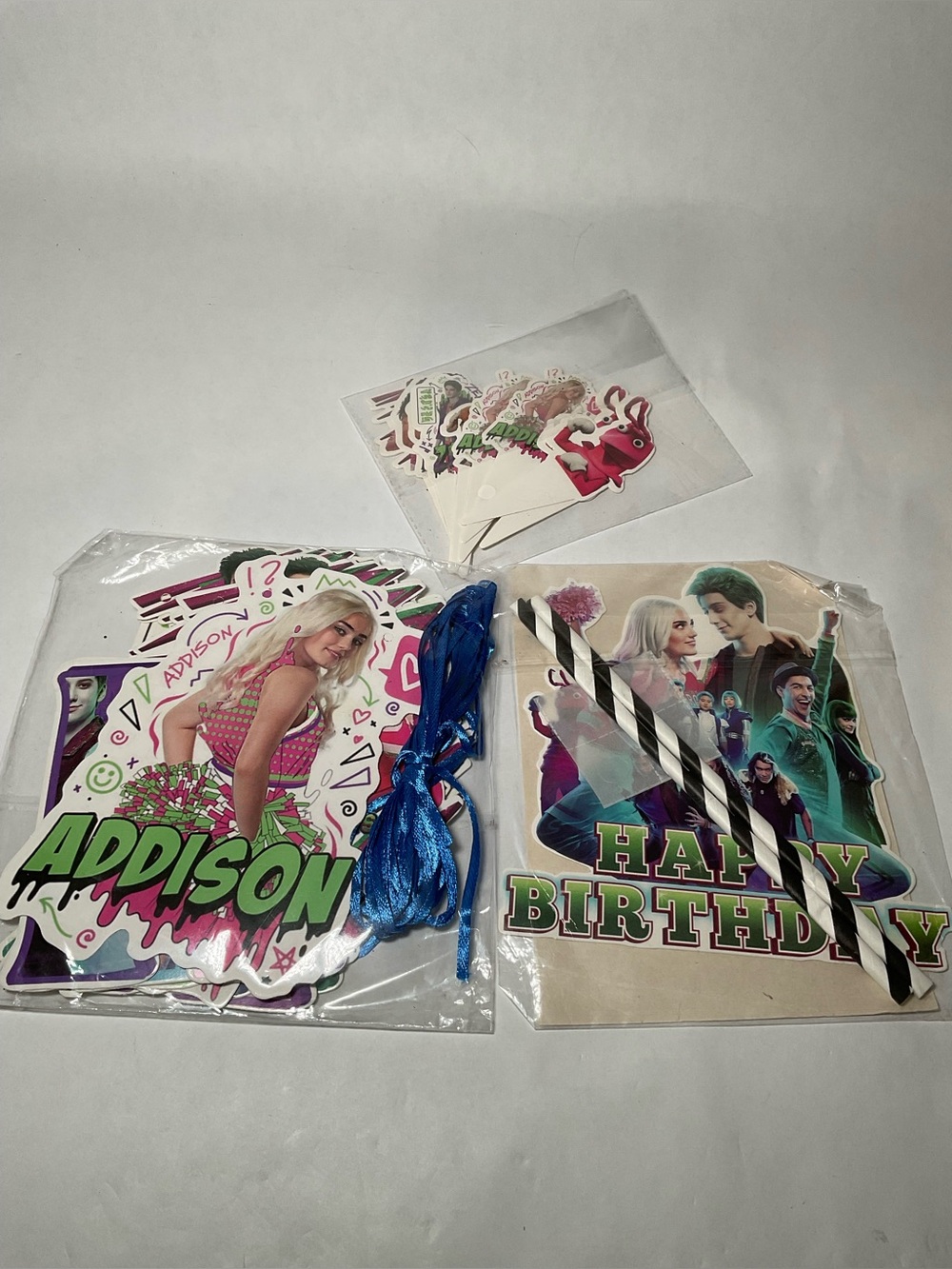 Disney Zombies Cupcake & Cake Topper Happy Birthday Banner Party Decorations